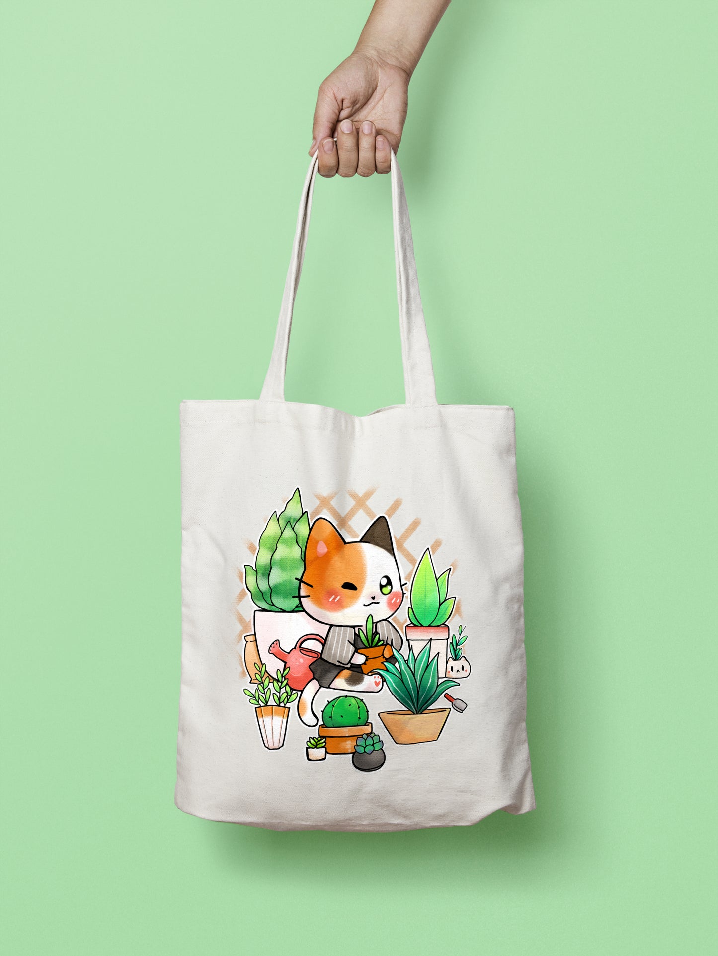 Tote bag - Cat garden