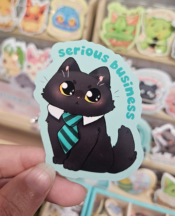 Serious business cat - Vinyl sticker
