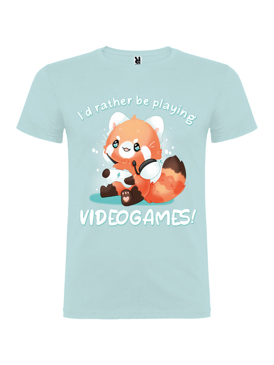 Panda rojo gamer - Camiseta
