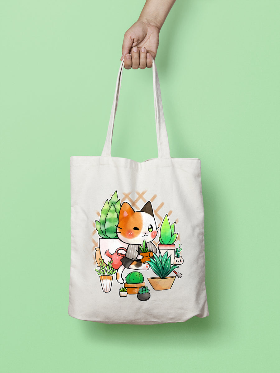 Tote bag - Cat garden