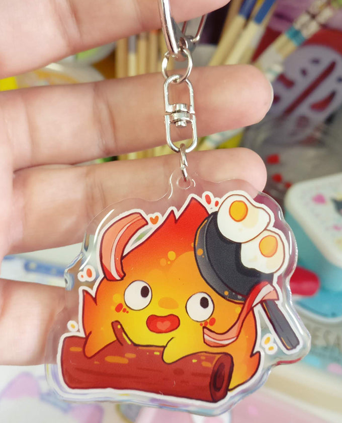 Calcifer Acrylic Keychain – Studio Ghibli
