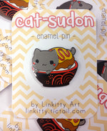Catsudon enamel pin