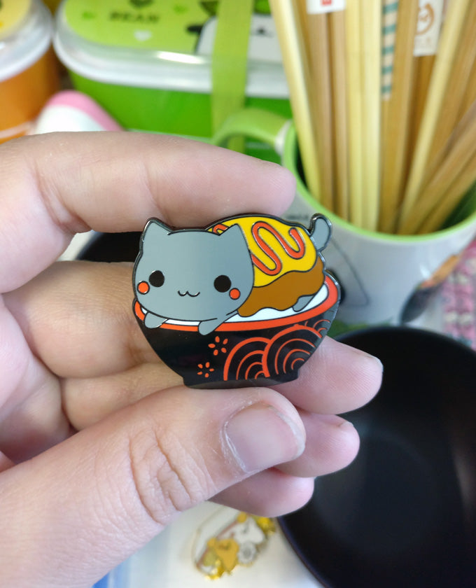 Catsudon enamel pin
