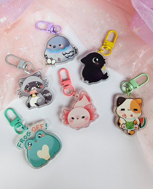 Chibi animals mini acrylic charms