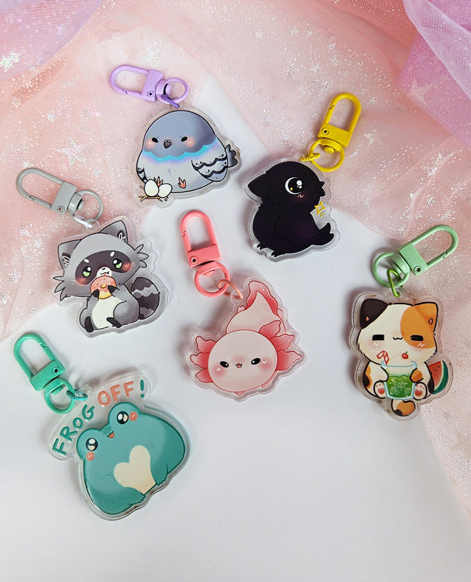 Chibi animals mini acrylic charms