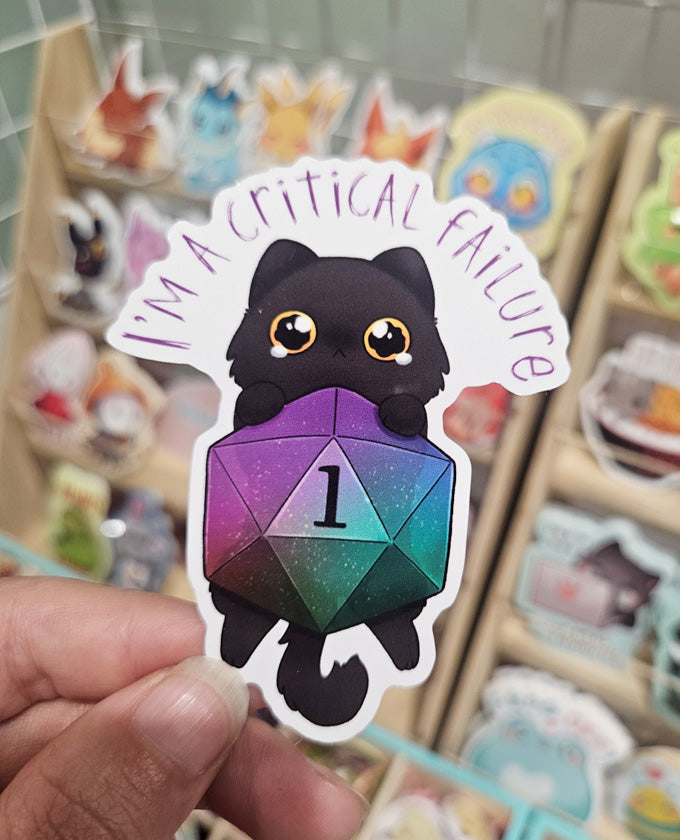 Critical failure cat - Vinyl sticker