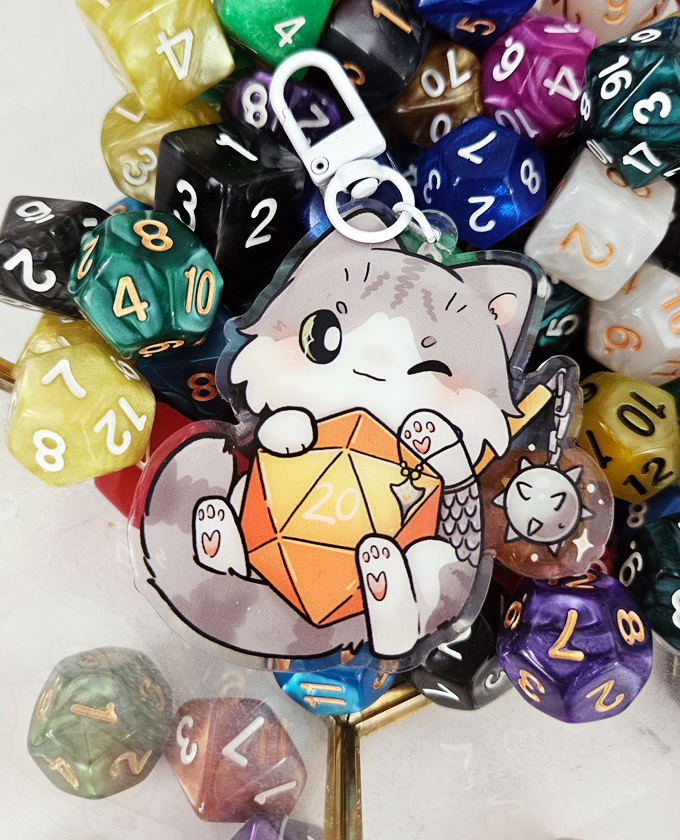 DND class cats - Acrylic charm