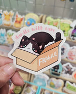 Handle with care cat - Vinyl sticker