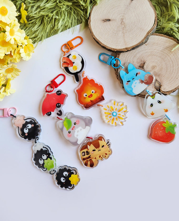 Ghibli chibi linked acrylic charms