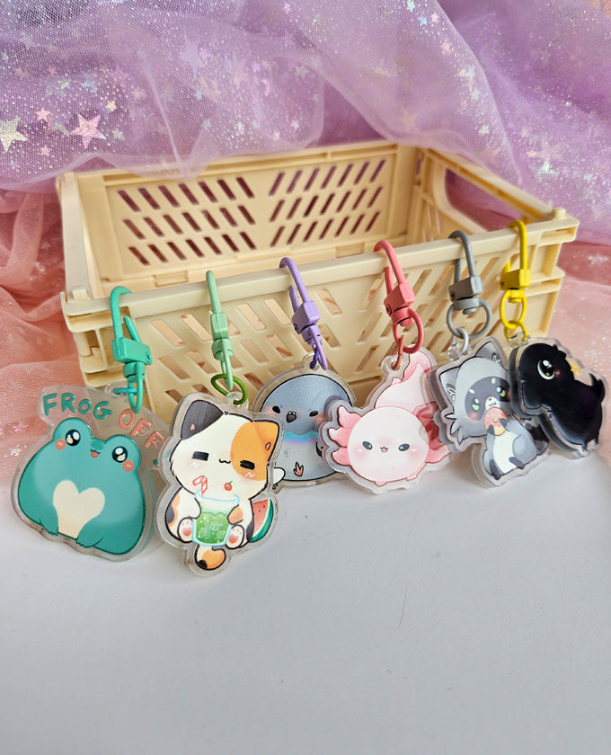 Chibi animals mini acrylic charms