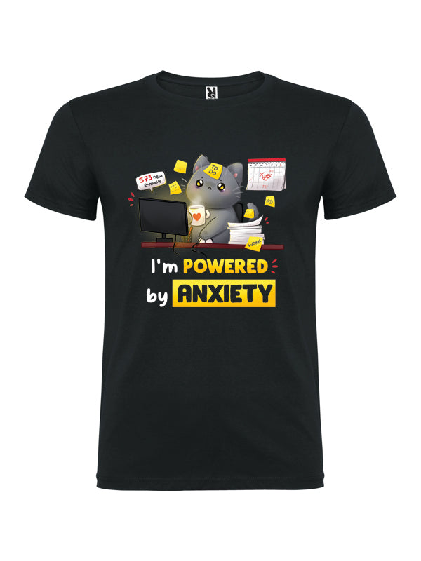 Powered by anxiety - T-shirt