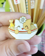 Ramen cat enamel pin