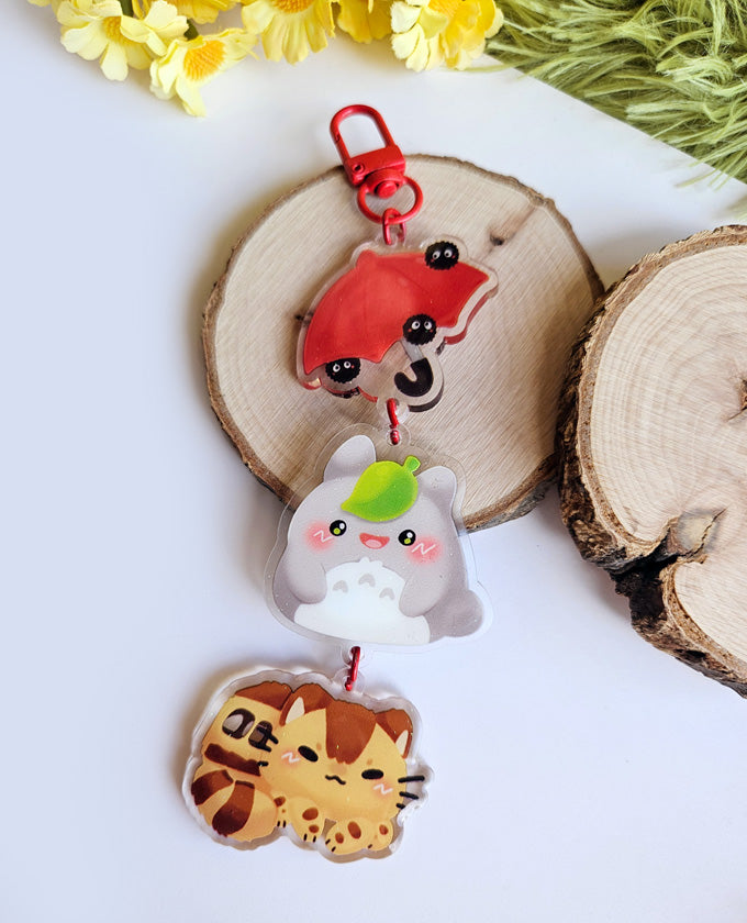 Ghibli chibi linked acrylic charms